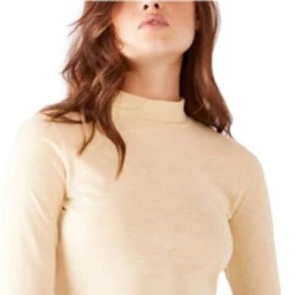 We the Free Hooked on You Mockneck Embroidered Boho Top Cream Size - Picture 3 of 16